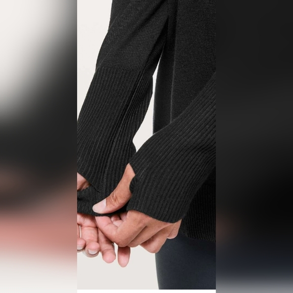 Lululemon Athletica Classic Black Knit Top - Picture 3 of 9